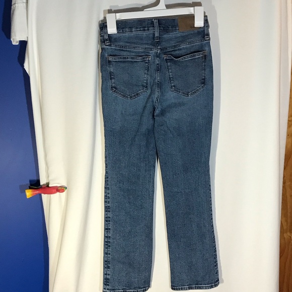 Madewell Women's Cali Demi-Boot Straight Leg Blue Jeans, Size 25 - Picture 3 of 7